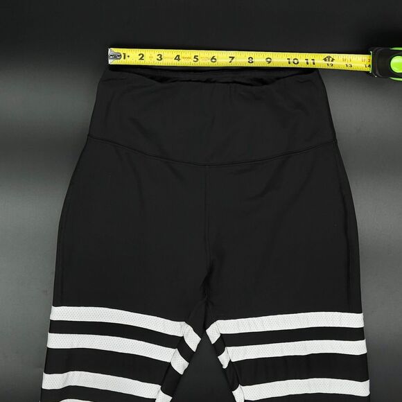 BOMBSHELL Sportswear Thigh High Sock Leggings Black and White Athletic Sporty - Picture 3 of 7